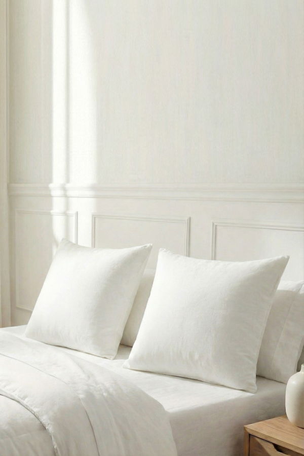 Orchids Lux Home Feather Down Pillow Insert - White