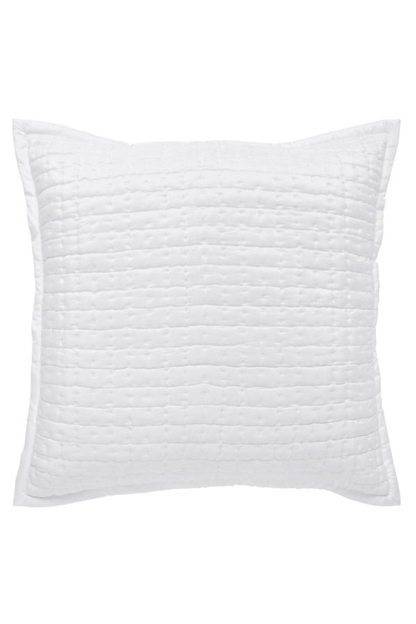 Orchids Lux Home Malibu Square Quilted Silk Coverlet Sham