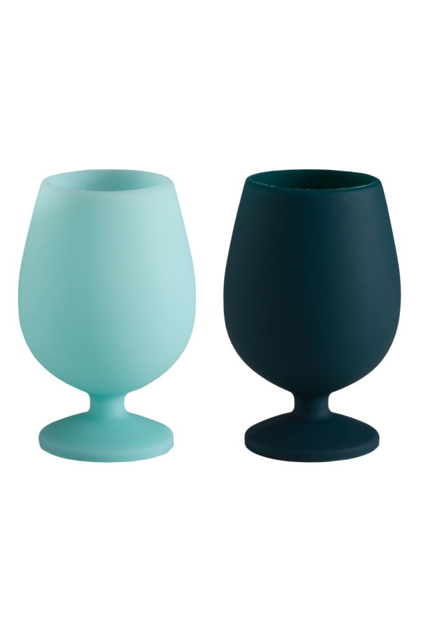 Porter Green Stemm Silicone Unbreakable Wine Glasses