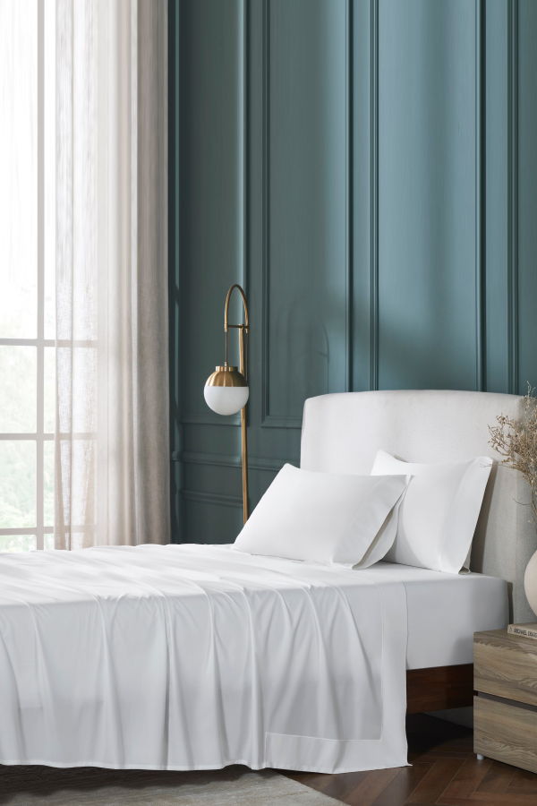 Orchids Lux Home Montelle Giza Cotton Percale Fitted Sheet - White