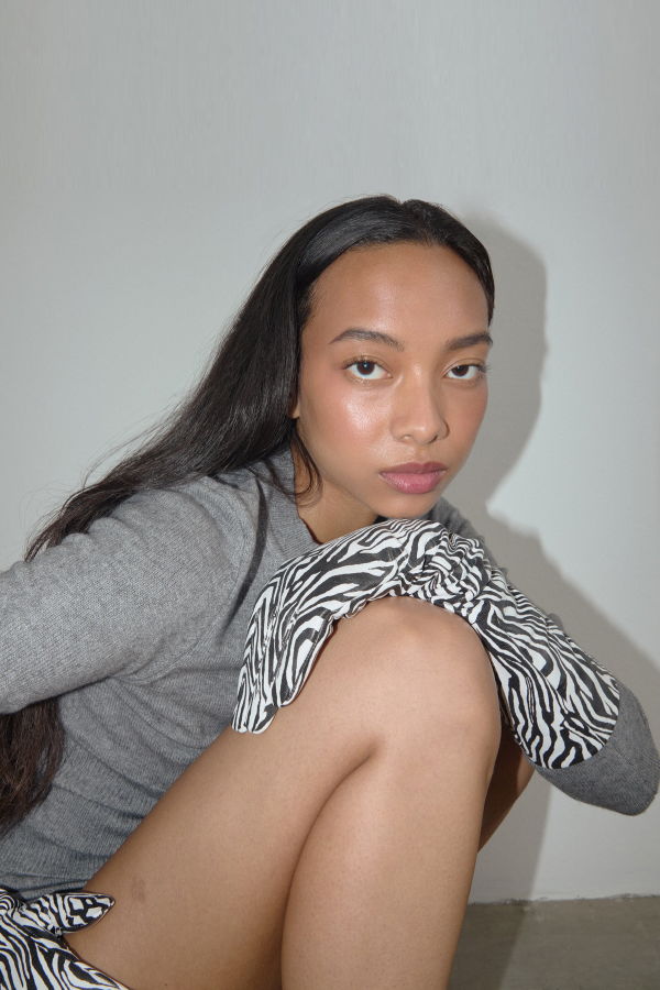 MARGARET Leather Opera Gloves | Zebra