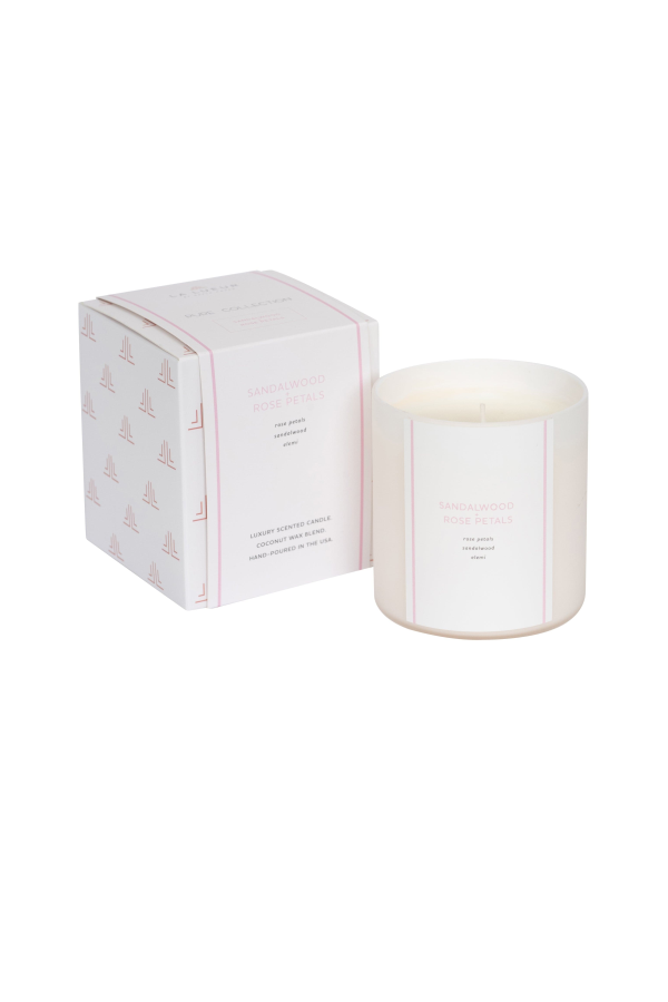 La Lueur Candles Sandalwood + Rose Petals 10 Oz Candle