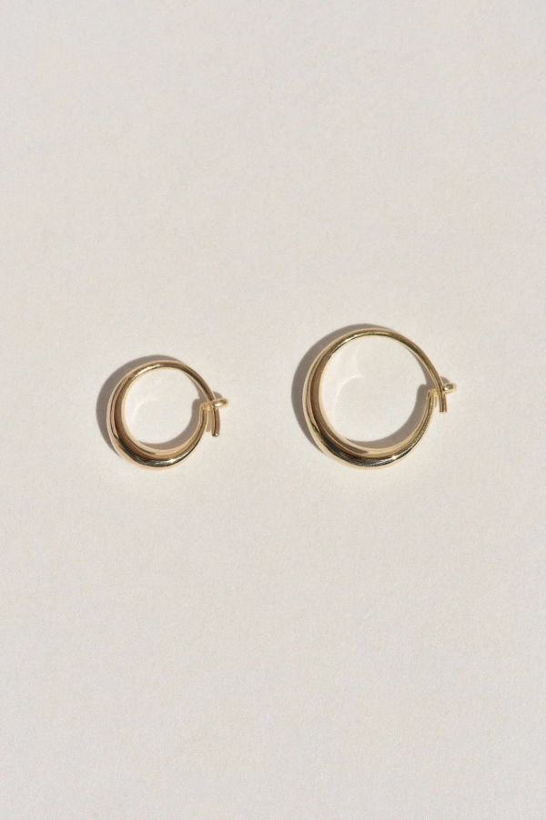 Leigh Miller Small Round Sempre Hoop 14k Yellow Gold