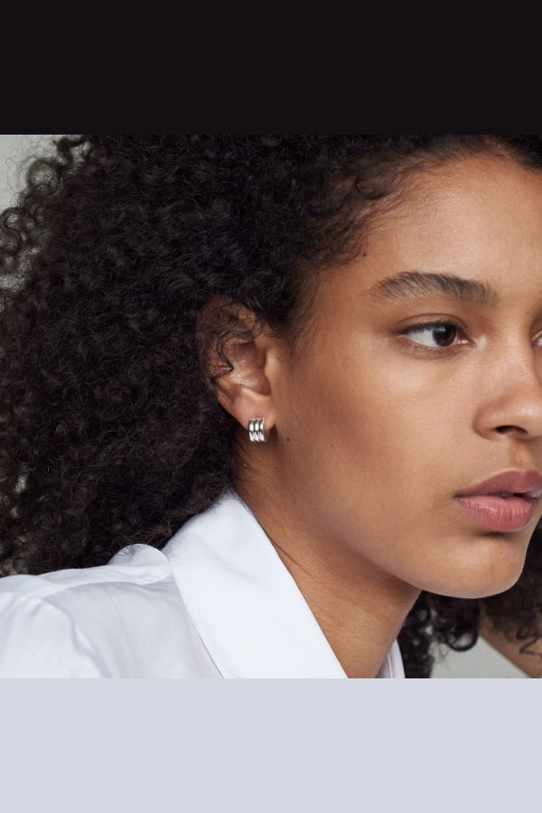 AGMES Mini Triple Ridge Hoops