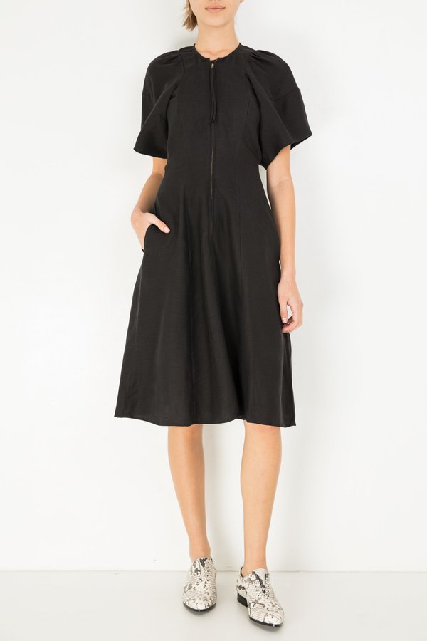 Apiece Apart Aquari Balloon Sleeve Dress - Black | Garmentory Apiece Apart Aquari Balloon Sleeve Dress - Black | Garmentory