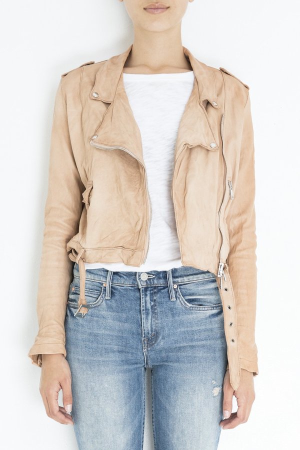 cropped nude jacket