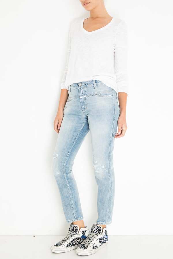 closed jeans cropped worker