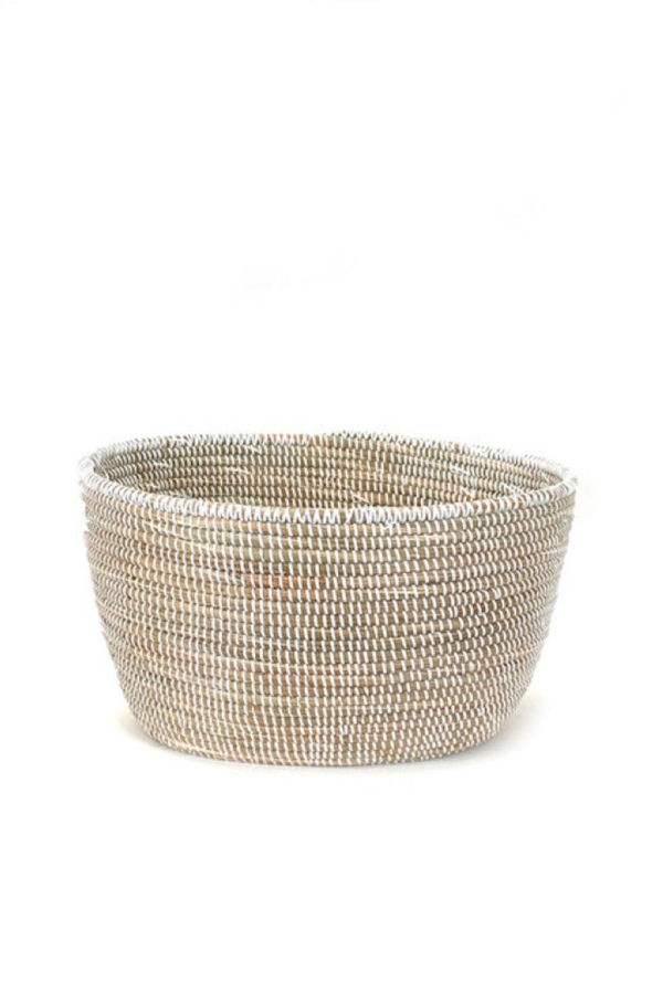 Mbare White Oval Basket