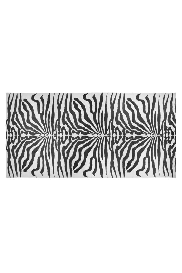 Orchids Lux Home Zebra Cotton Tablecloth