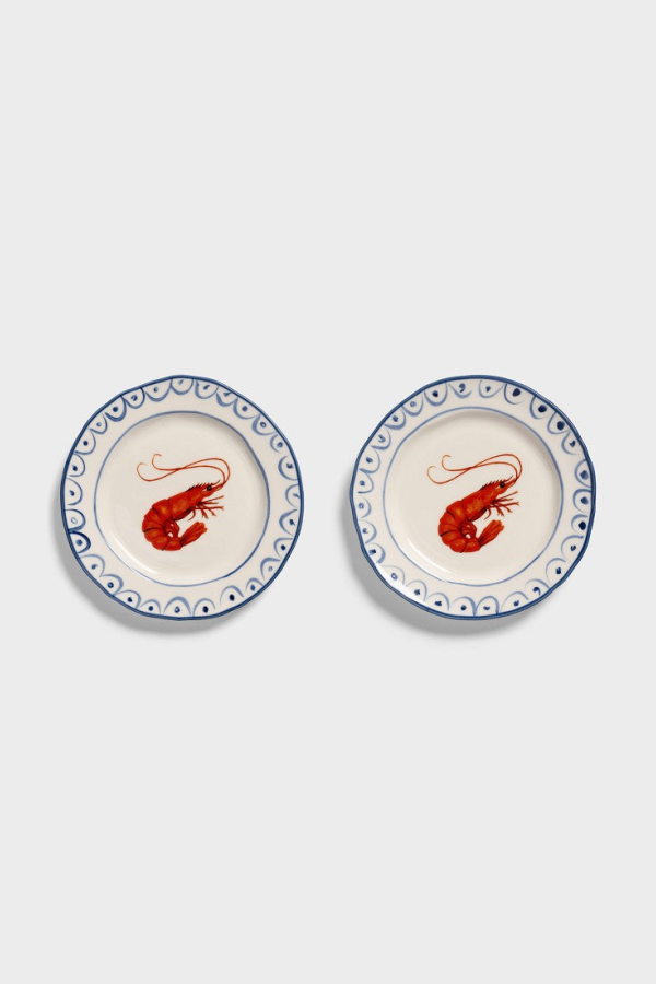 &Klevering Sirène Crevette Set of 2 Plates