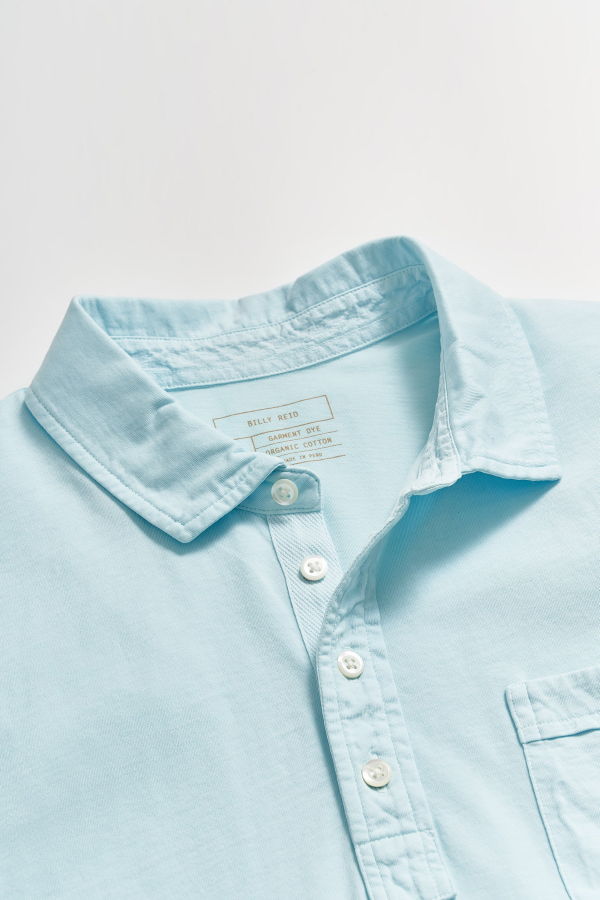 Billy Reid Pensacola Polo - Pale Blue