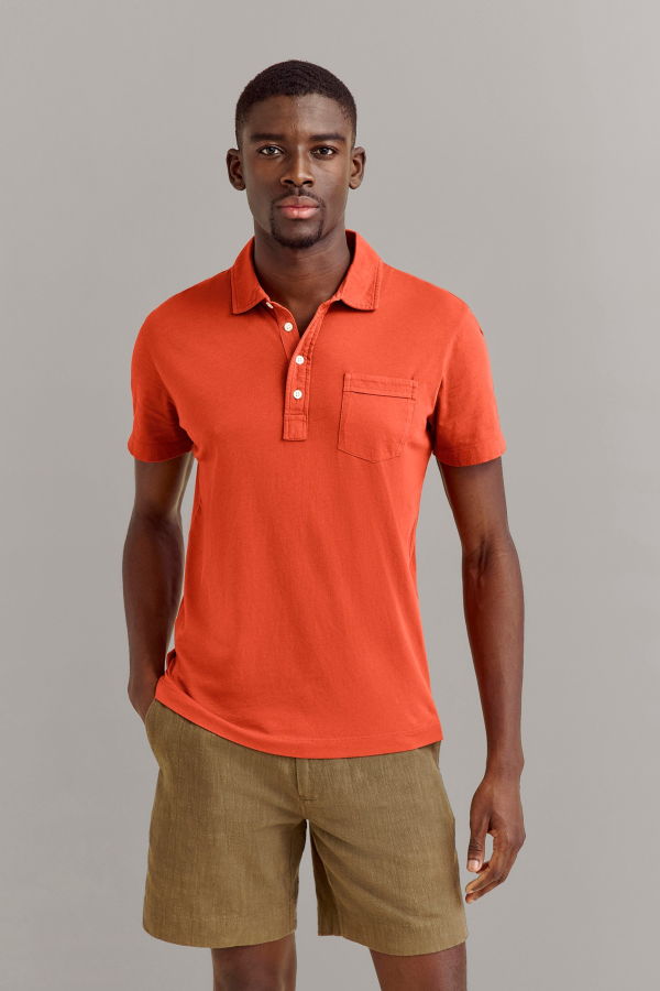 Billy Reid Pensacola Polo - Brick