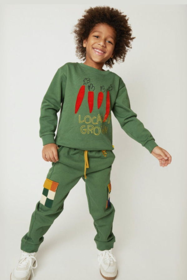 KIDS Mon Coeur Pocket Jogger - Green Pastures/Fall Checker