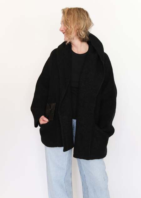 Lauren Manoogian Double Face Coat - Blackened | Garmentory