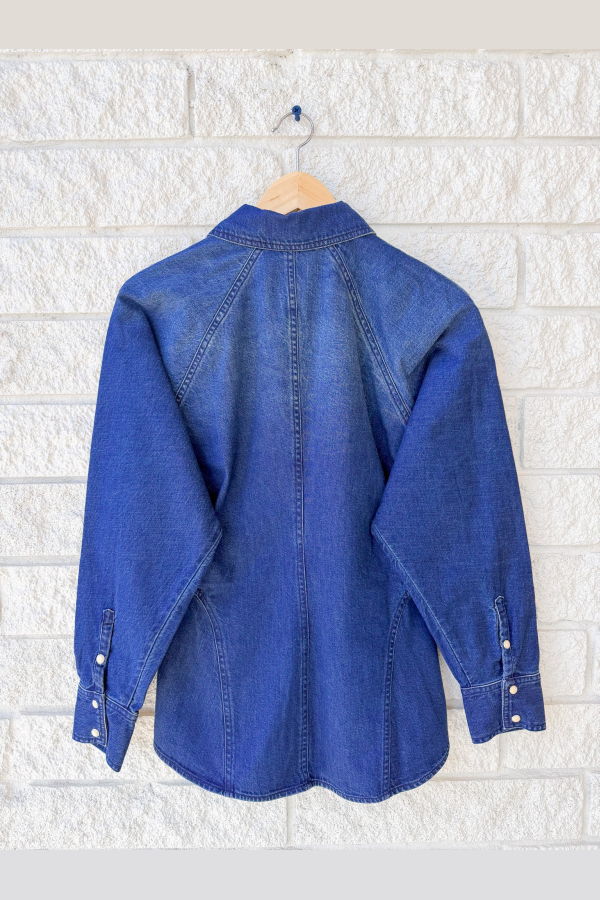 Apiece Apart Anni Denim Button Up Top - Bluey