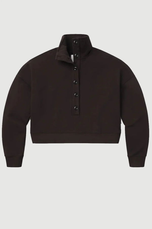 Citizens of Humanity Mirelle Funnel Neck Sweatshirt - Brown