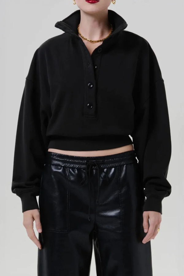 Citizens of Humanity Mirelle Funnel Neck Sweatshirt - Green