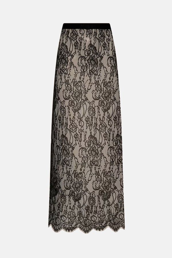 L'Agence Raymonde Lace Maxi Skirt