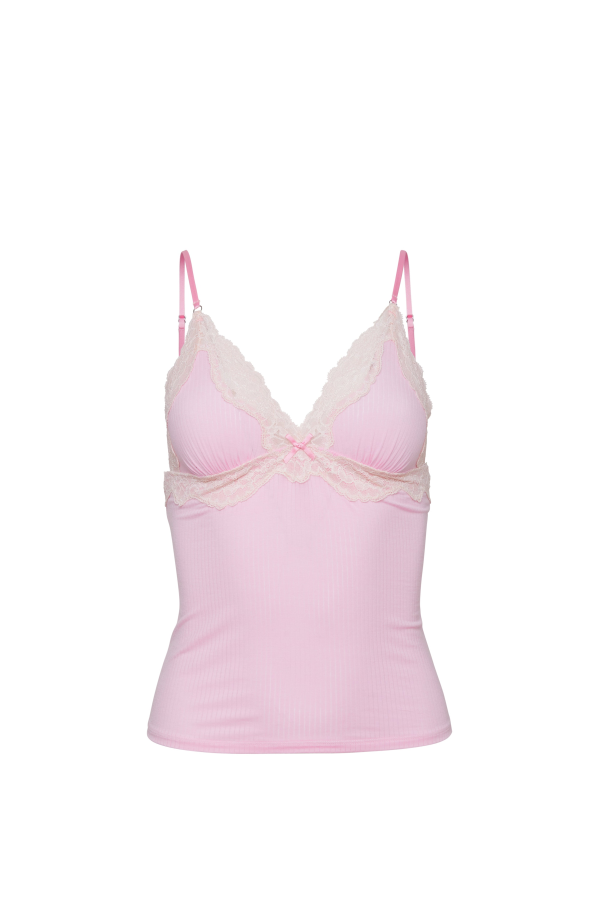 Fleur du Mal Butter Rib Cami - Bubblegum