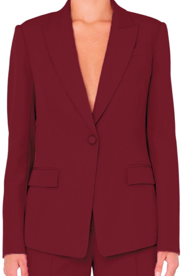 Milly Avery Cady Blazer - Burgundy