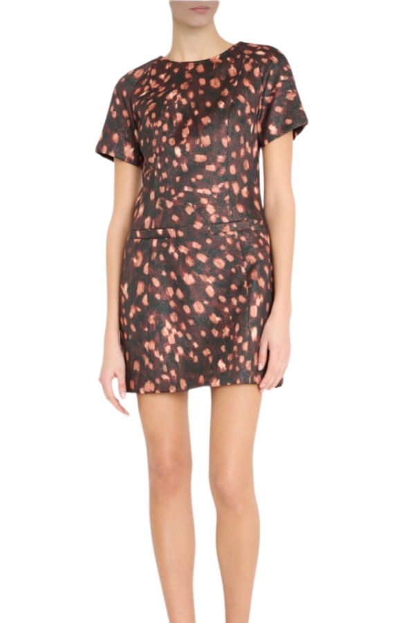 Milly Eleanor Mini Dress - Brown Multi