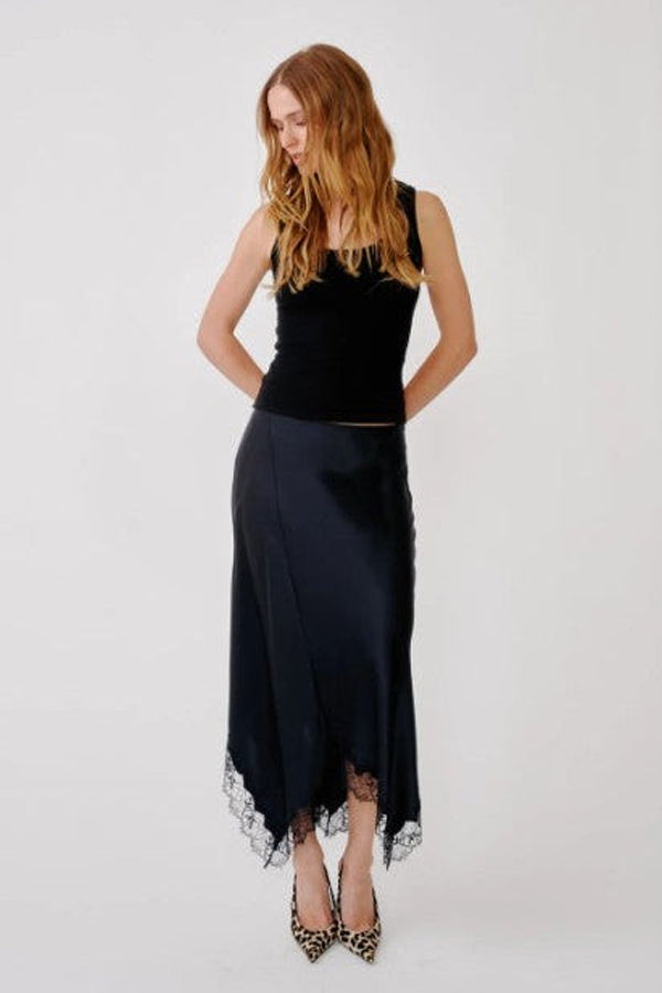 SABLYN Keri B Paneled Skirt with Lace