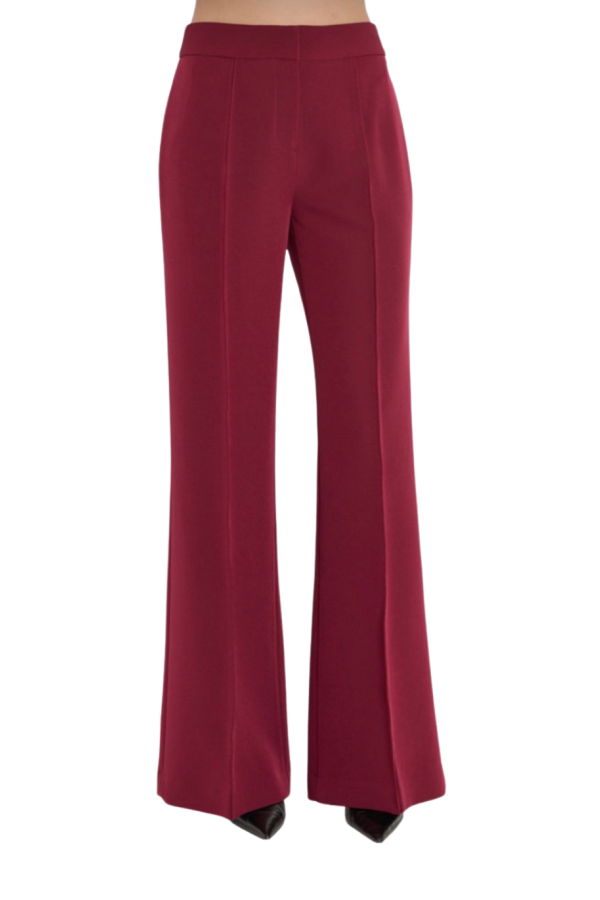 Milly Nash Cady Pants - Burgundy