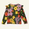 KIDS Mon Coeur Wildflower Ruffle Long Sleeve T-Shirt - Green Pastures/Multi - Thumbnail 6