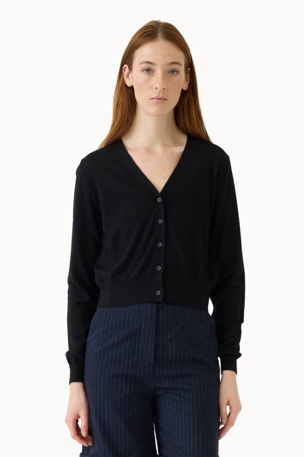 DEMYLEE Chloe Superfine Cardigan - Black
