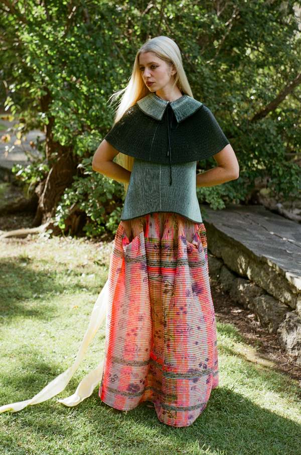 Julia Heuer Kenza Handpleated Skirt | Garmentory