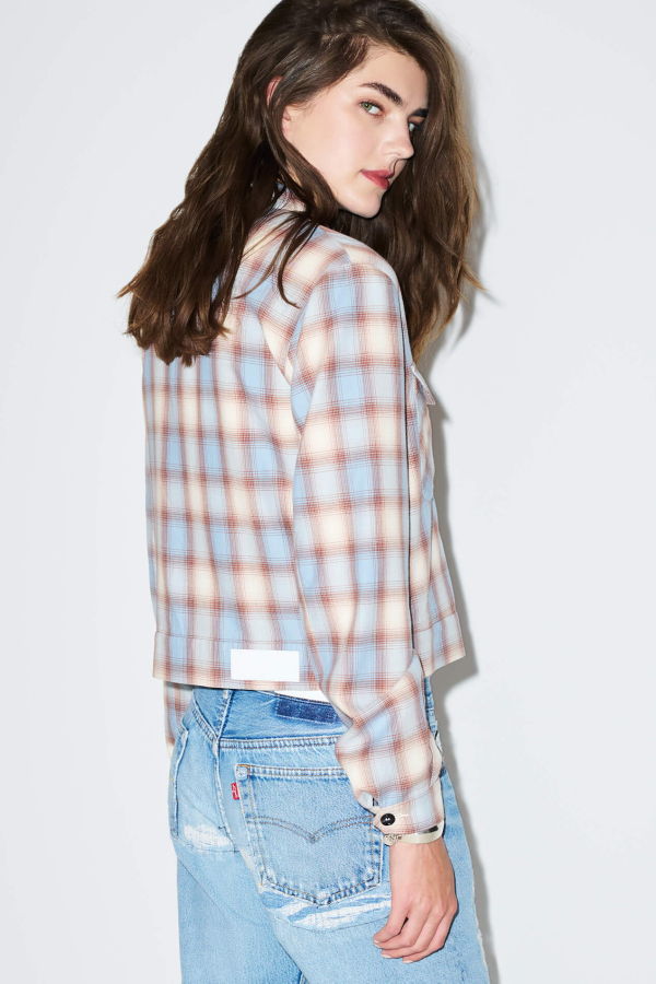 RE/DONE Viv Jacket - BlueBell Plaid