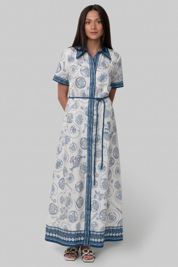 ALÉMAIS Lucky Maxi Shirt Dress - Ivory
