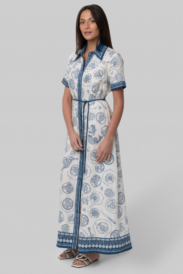 ALÉMAIS Lucky Maxi Shirt Dress - Ivory
