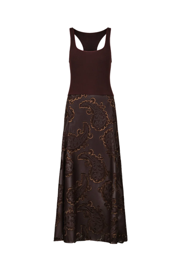 JOHANNA ORTIZ Heart of Bark Ankle Dress - Chocolate