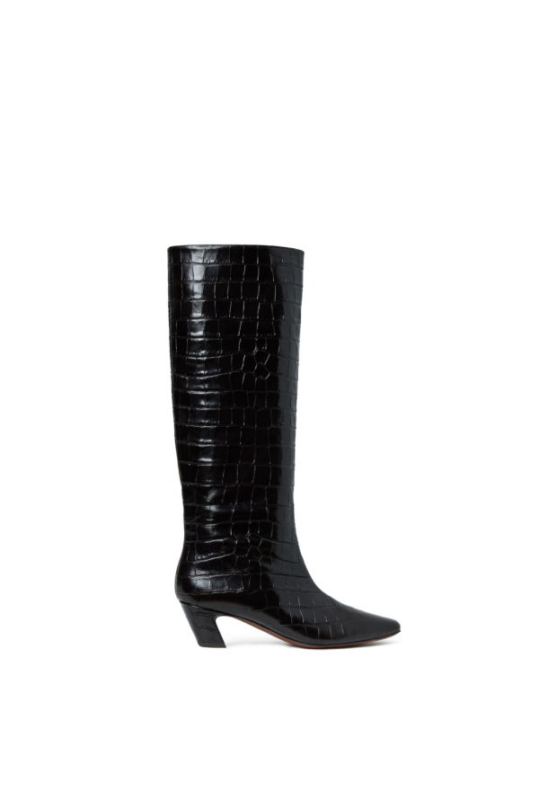 Loeffler Randall Marley Kicked Heel Tall Boot - Ebony