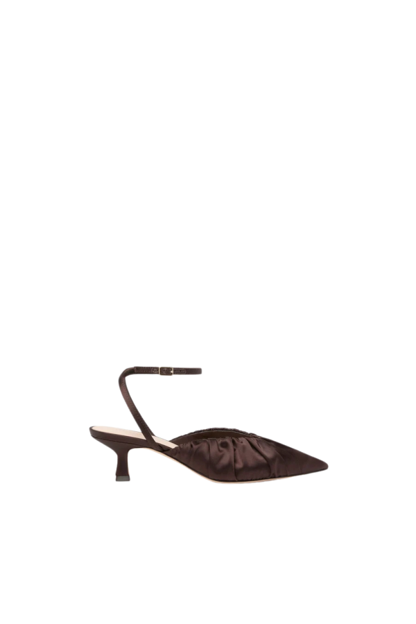 Loeffler Randall Rio Smocked Kitten Heel - Chocolate