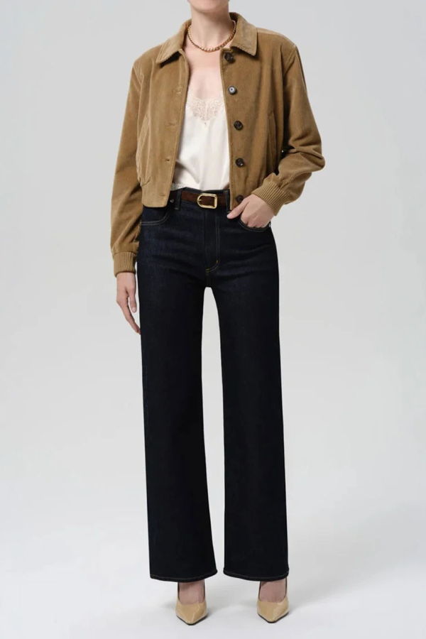 Citizens of Humanity Annina Straight Leg 33in Jeans - Dark Wash Denim