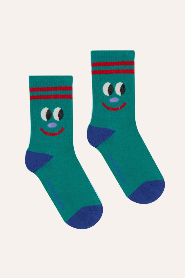 KIDS The Campamento Smiling Face Socks - Teal