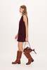 Simon Miller Delphine Suede Mini Dress - Bordeaux - Thumbnail 3