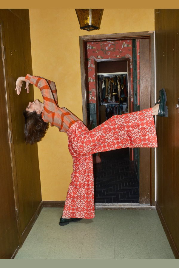 Ace & Jig Quimby Pant - Tomato Red / Cream