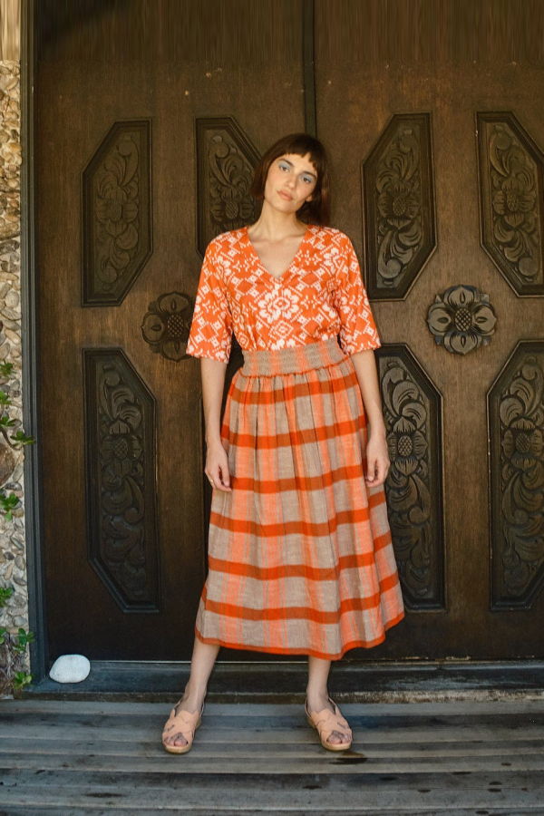 Ace & Jig Rara Midi Skirt - Lipstick