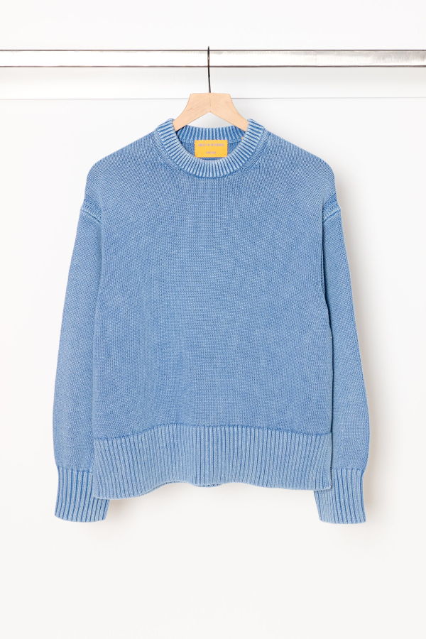 Guest in Residence Sunwashed Cozy Crew Sweater - Blue