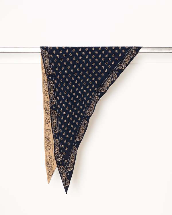 Guest in Residence The Wild Rag Scarf - Navy Camel