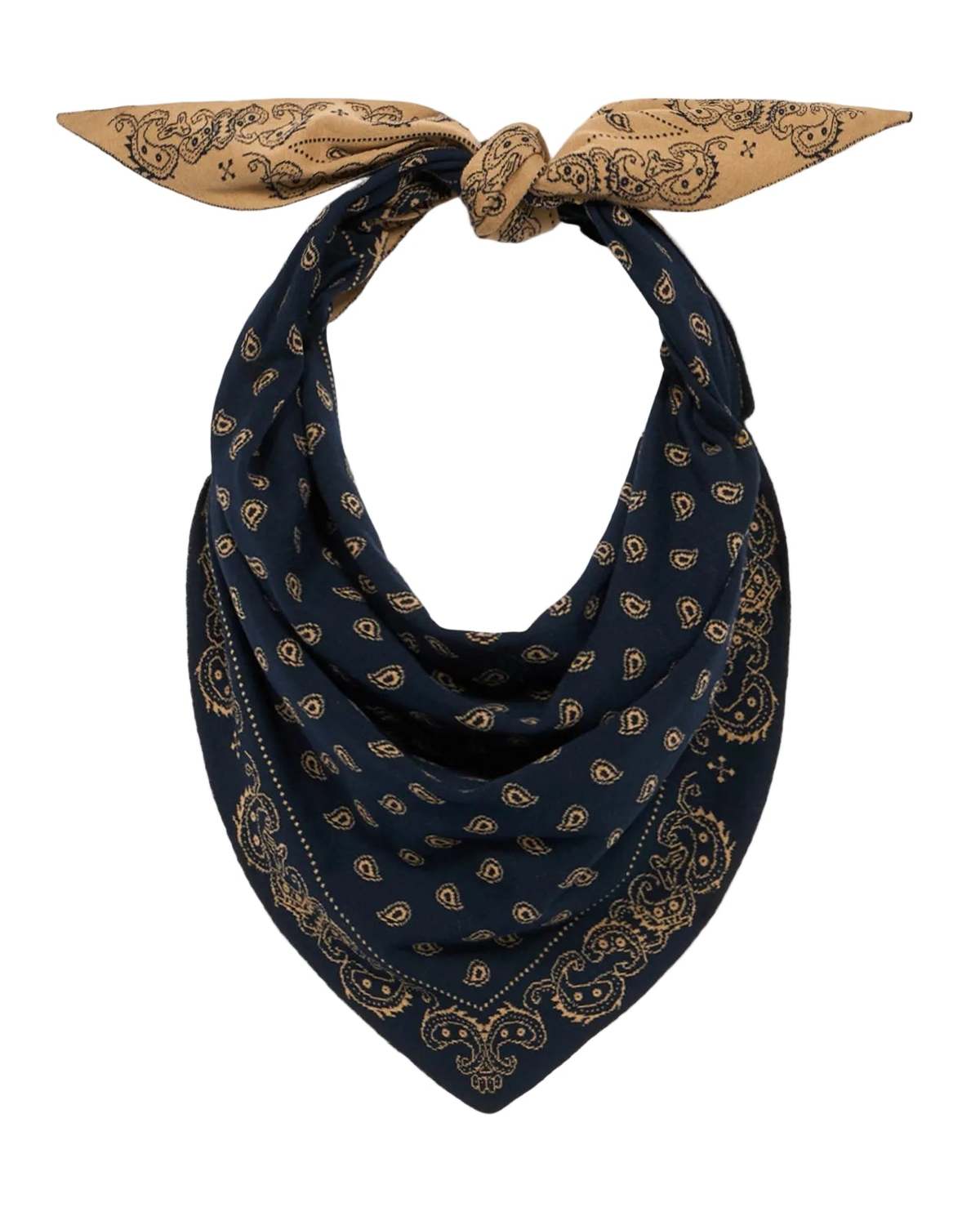Guest in Residence The Wild Rag Scarf - Navy Camel - Image 2 of 5