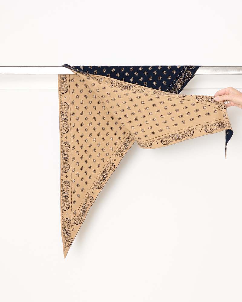 Guest in Residence The Wild Rag Scarf - Navy Camel