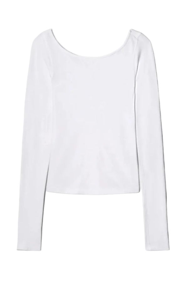RE/DONE Ballet Long Sleeve Tee - Optic White