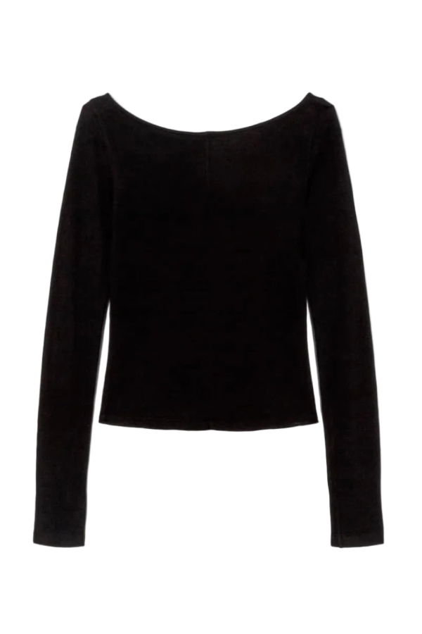 RE/DONE Ballet Long Sleeve Top - Black