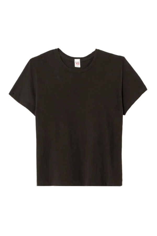 RE/DONE Hanes 1950s Boxy Tee - Washed Black