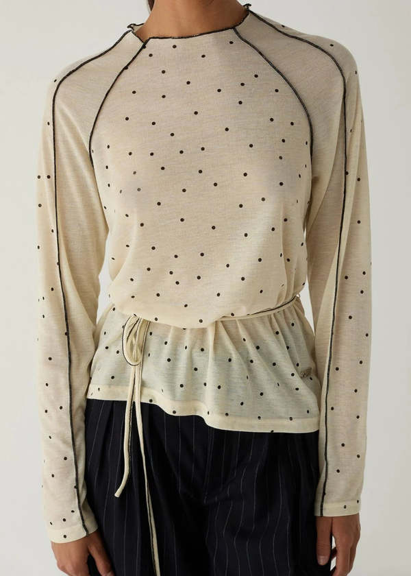 LAAGAM Harper Polka Dot Top