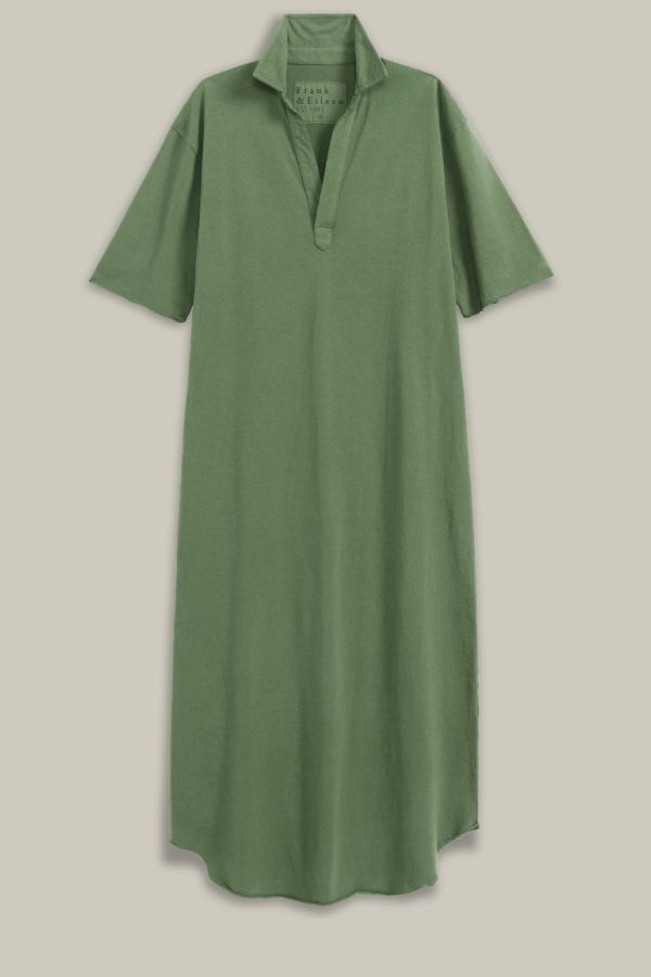 Frank & Eileen Emma Popover Henley Maxi Dress - Nori